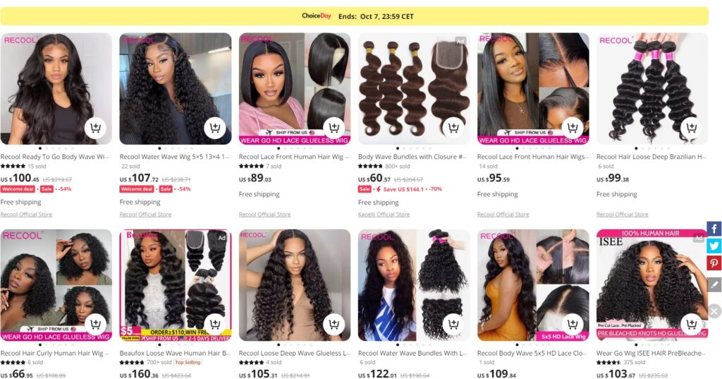 good aliexpress hair vendors