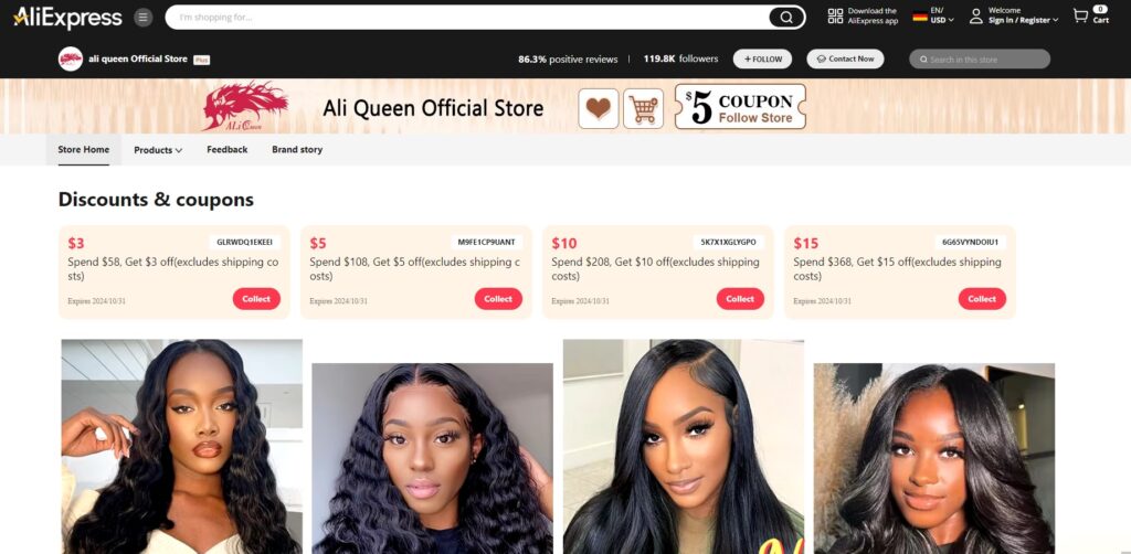 good aliexpress hair vendors